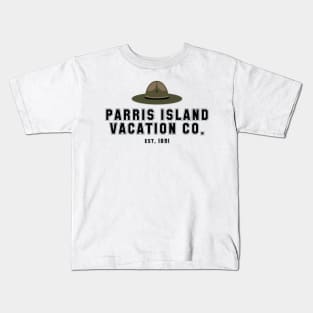 Parris Island Vacation Co. for Marines and Veterans Kids T-Shirt